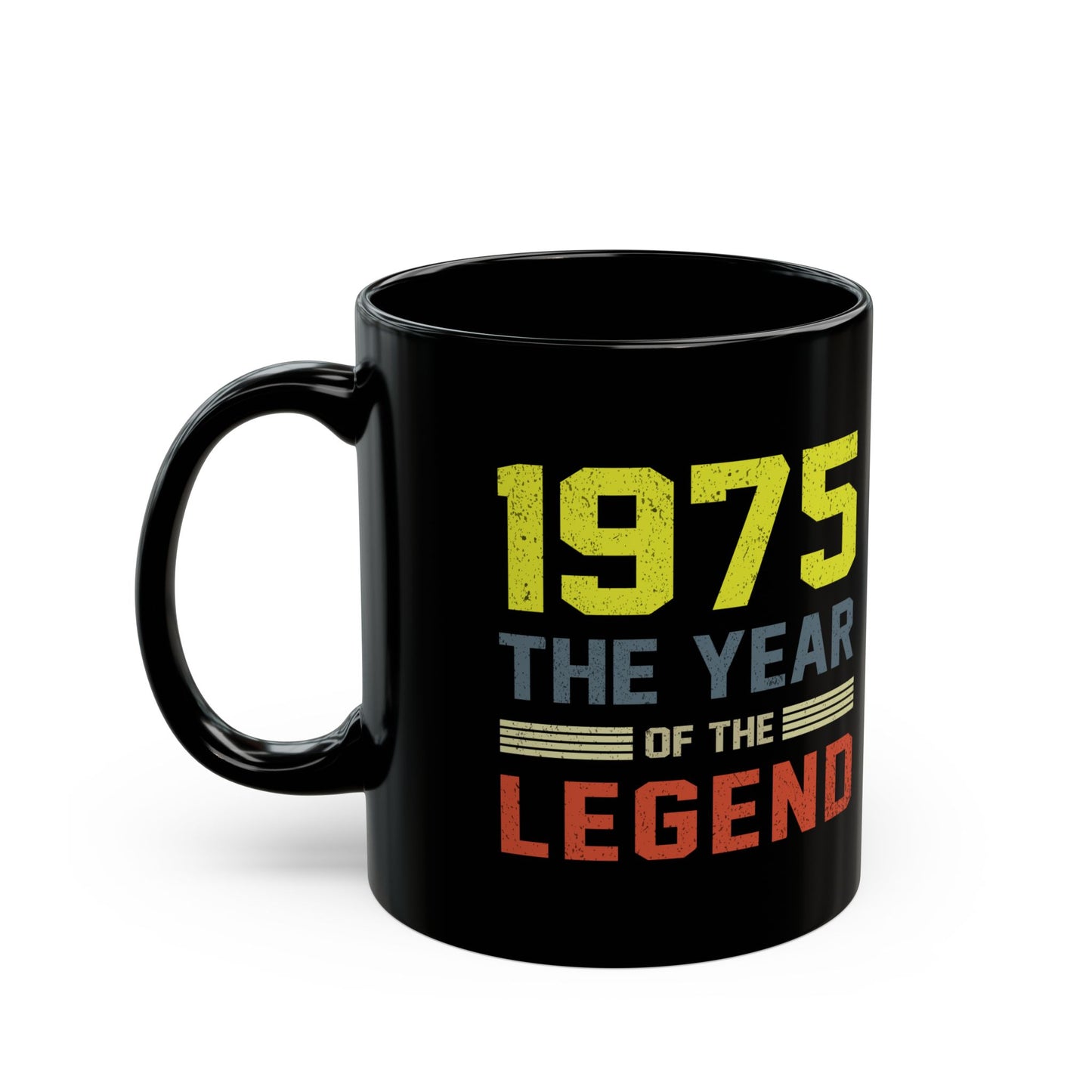 50th birthday mugs for men-3 Black Mug (11oz)