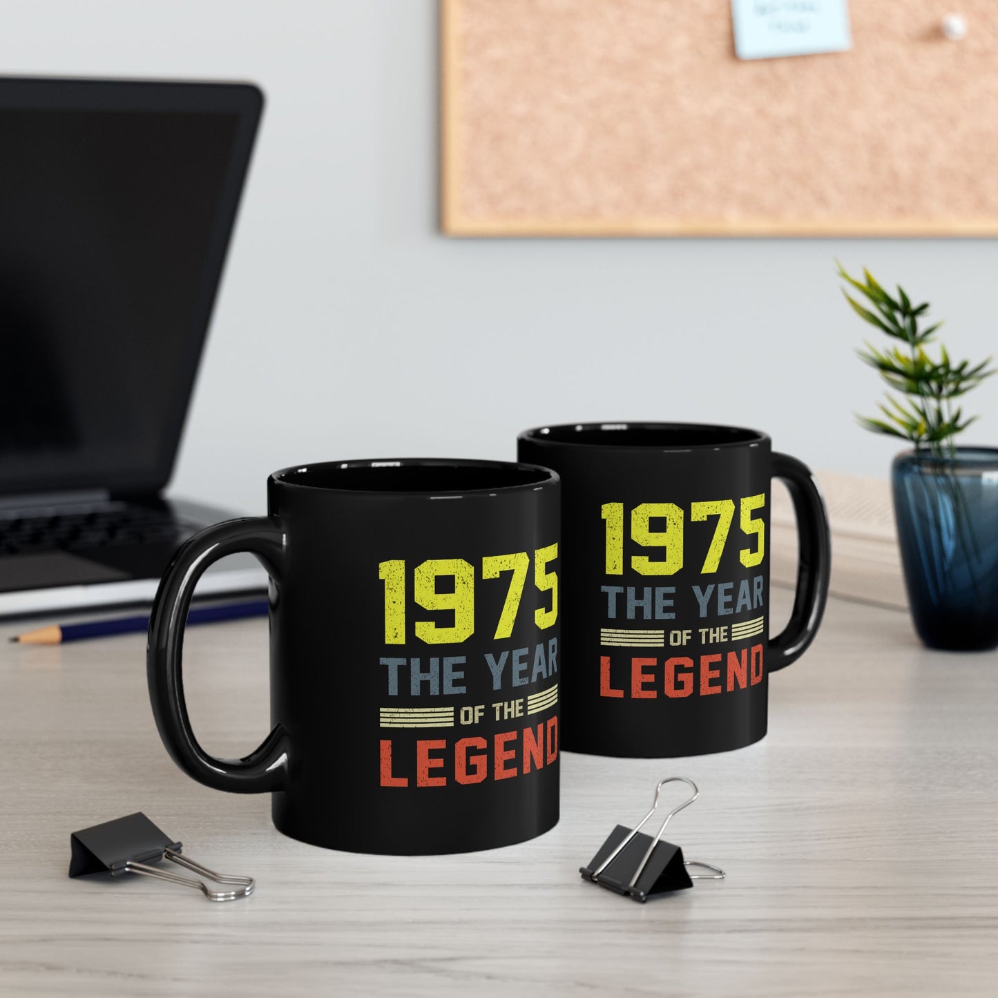 50th birthday mugs for men-3 Black Mug (11oz)