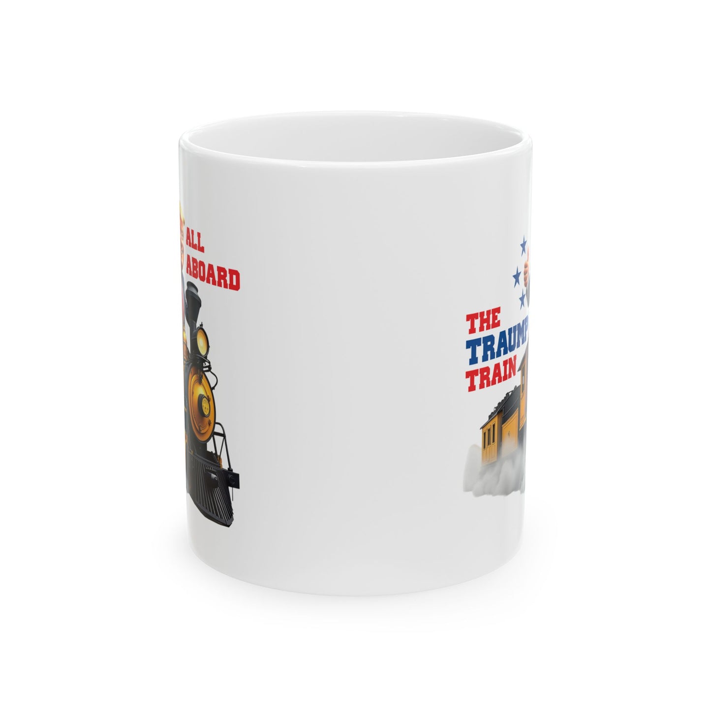 Donald Trump Coffee Mugs, Funny Trump Train Coffee Mug 11 oz, Coffee Mug Trump Support, Donald Trump Gifts for Men And Women, Political Humor Gift for Conservatives