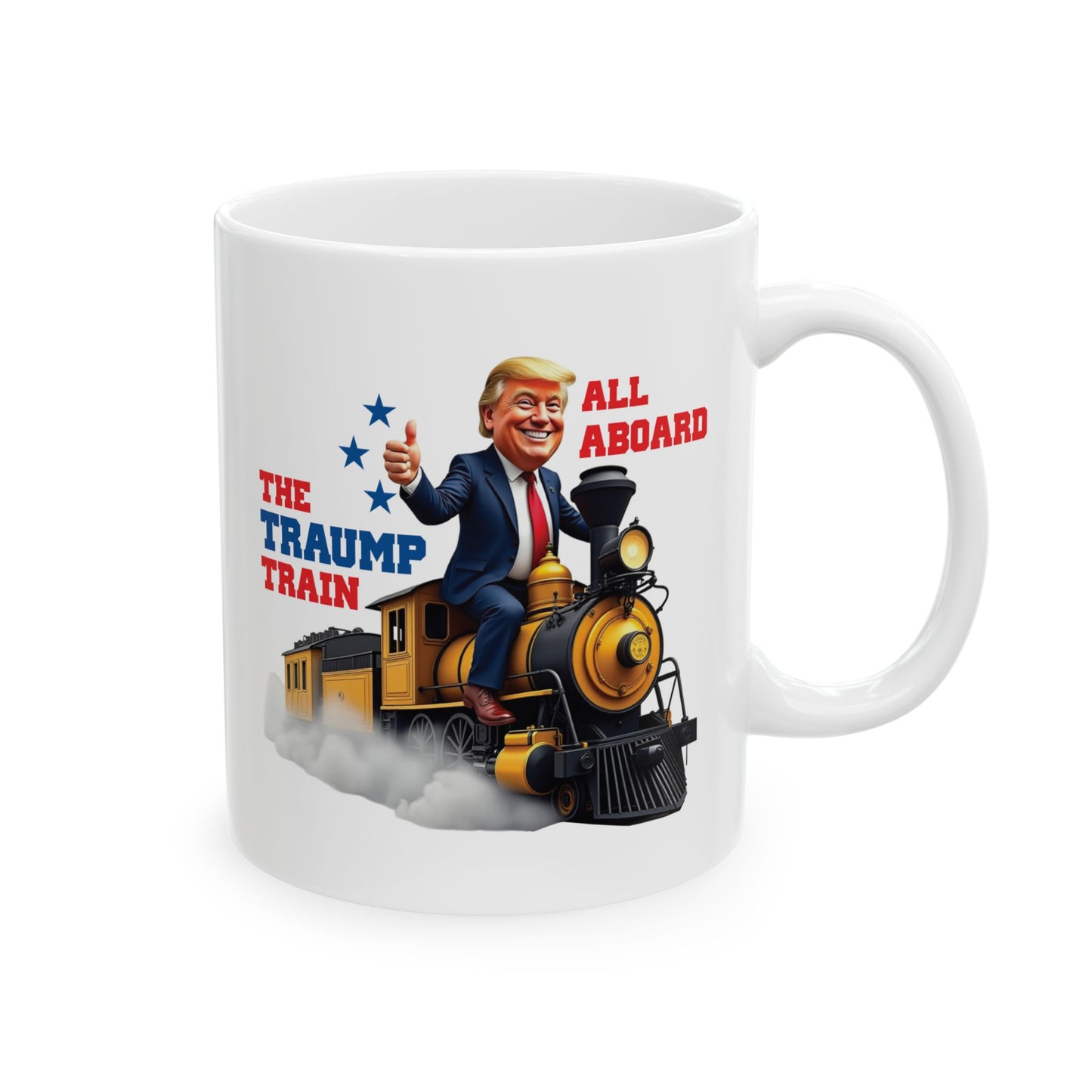 Donald Trump Coffee Mugs, Funny Trump Train Coffee Mug 11 oz, Coffee Mug Trump Support, Donald Trump Gifts for Men And Women, Political Humor Gift for Conservatives