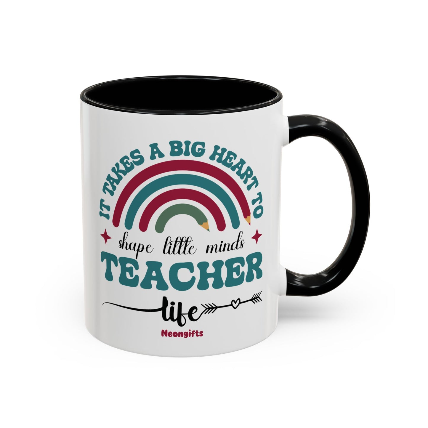 Teacher Appreciation Gifts - It Takes A Big Heart To Shape Little Minds Teacher Mug, Preschool, End Of The Year Teacher Gifts Idea, Thank You Teacher Gifts