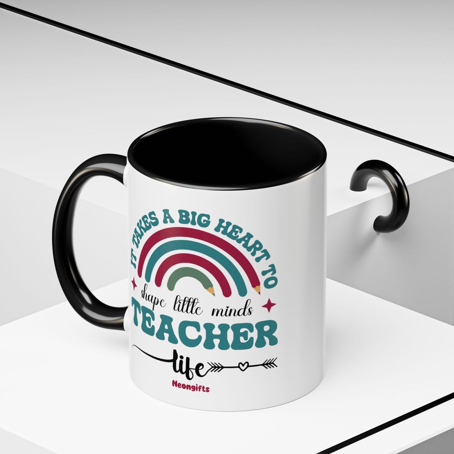 Teacher Appreciation Gifts - It Takes A Big Heart To Shape Little Minds Teacher Mug, Preschool, End Of The Year Teacher Gifts Idea, Thank You Teacher Gifts