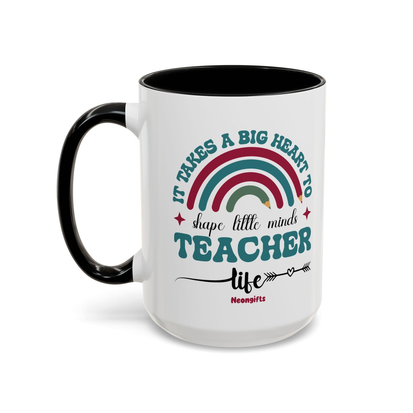 Teacher Appreciation Gifts - It Takes A Big Heart To Shape Little Minds Teacher Mug, Preschool, End Of The Year Teacher Gifts Idea, Thank You Teacher Gifts