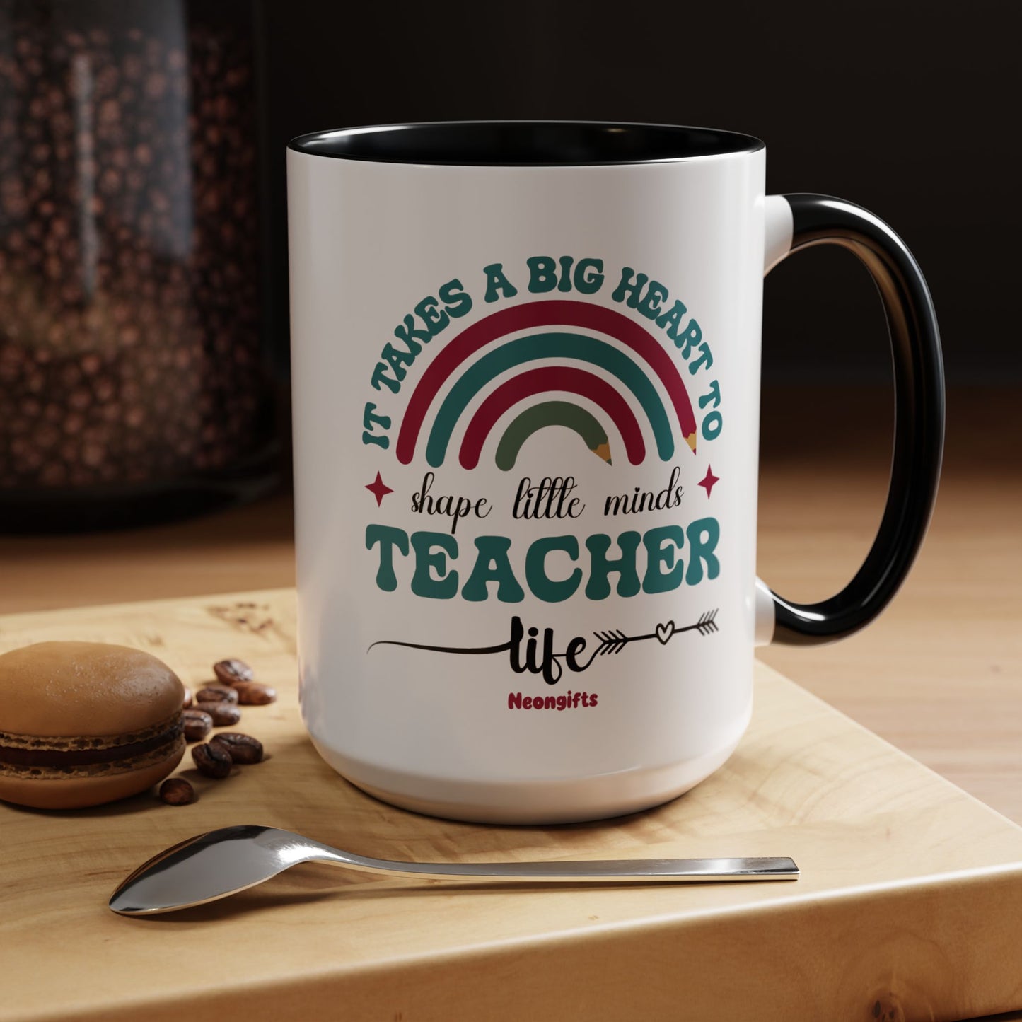 Teacher Appreciation Gifts - It Takes A Big Heart To Shape Little Minds Teacher Mug, Preschool, End Of The Year Teacher Gifts Idea, Thank You Teacher Gifts