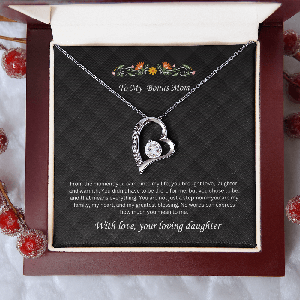 Necklace For Bonus Mom, Mathers Day Gift For Bonus Mom