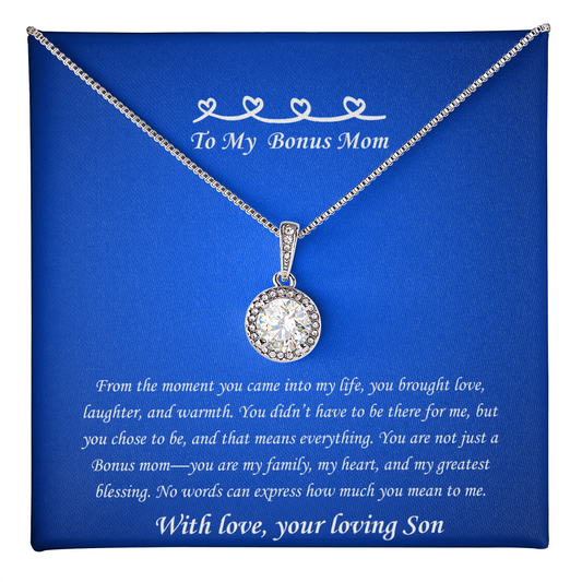 Heartfelt Bonus Mom Necklace - Gift for Mother's Day, Birthday or Special Occasion from Stepson, Necklace For Nonbiological Mothers