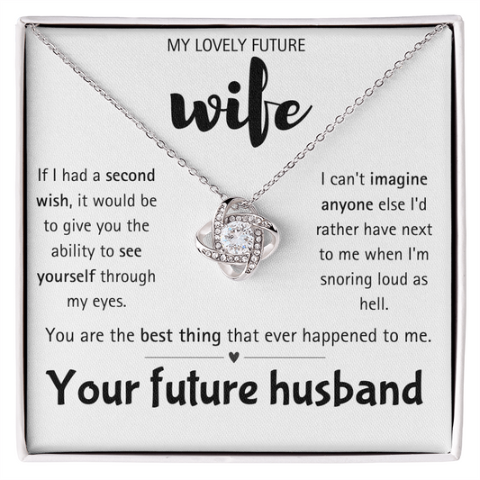 I Love You Future Wife Necklace Gift for Women From Lover Husband Amazing Forever Love Necklace Jewelry Present for My Soulmate, Romantic Necklace for Her from future Husband