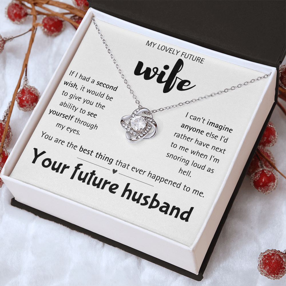 I Love You Future Wife Necklace Gift for Women From Lover Husband Amazing Forever Love Necklace Jewelry Present for My Soulmate, Romantic Necklace for Her from future Husband