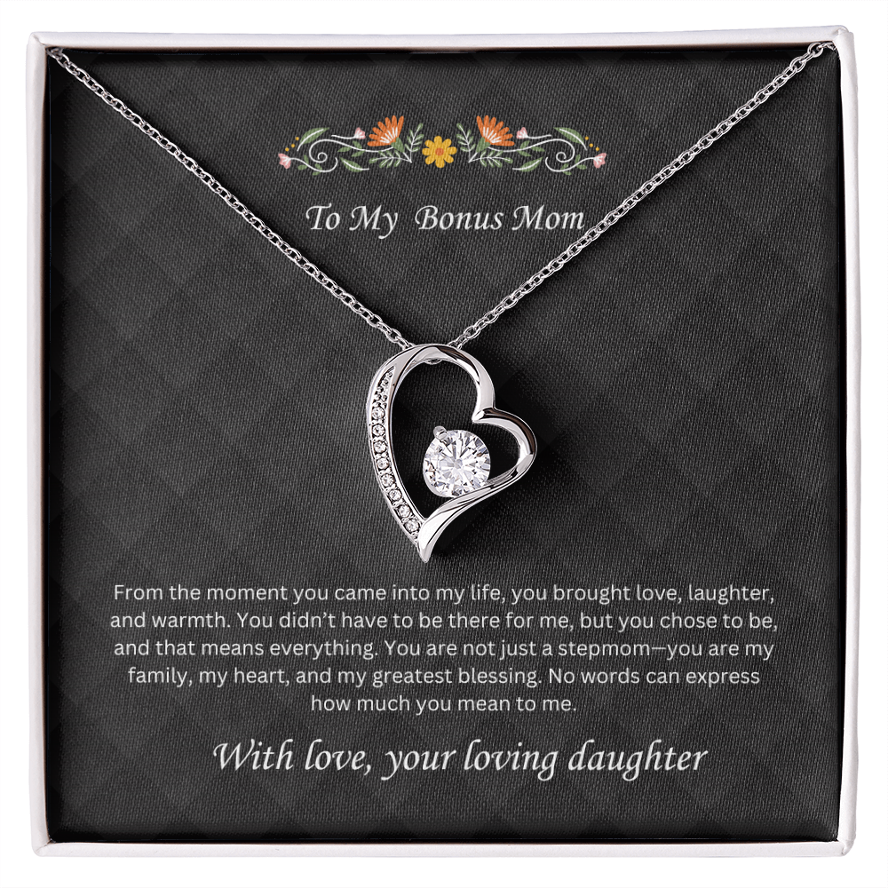 Necklace For Bonus Mom, Mathers Day Gift For Bonus Mom