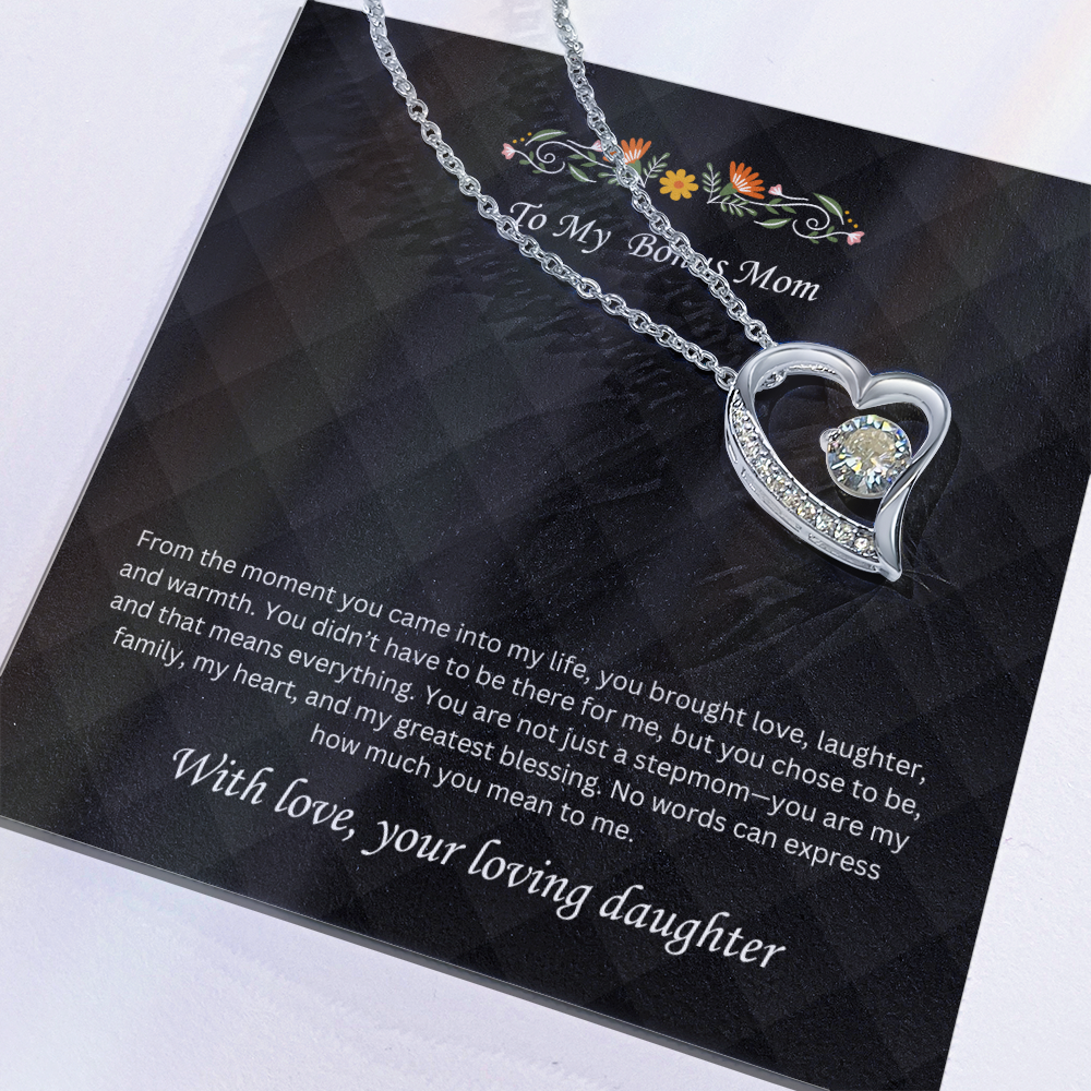 Necklace For Bonus Mom, Mathers Day Gift For Bonus Mom