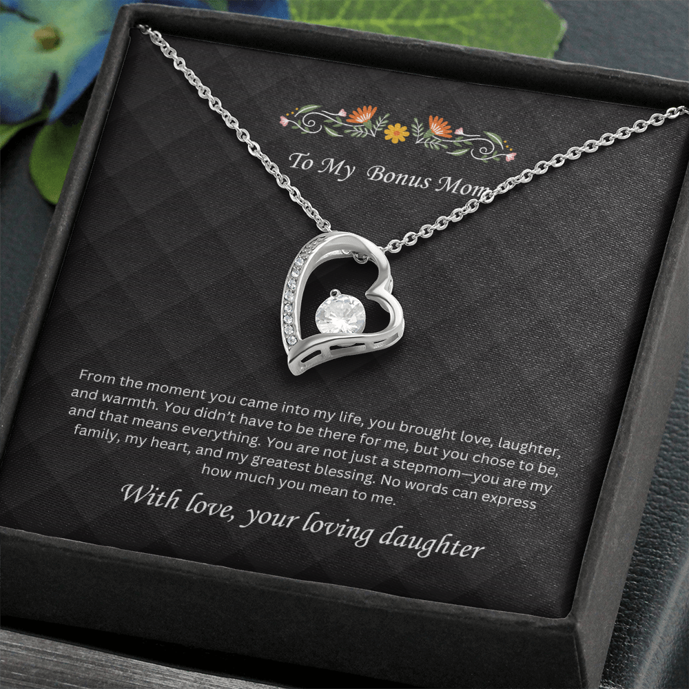 Necklace For Bonus Mom, Mathers Day Gift For Bonus Mom