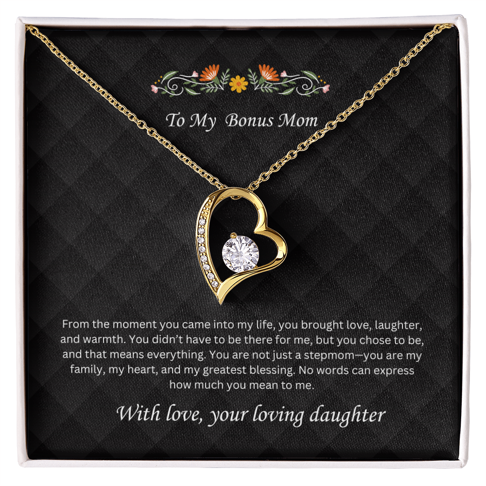 Necklace For Bonus Mom, Mathers Day Gift For Bonus Mom